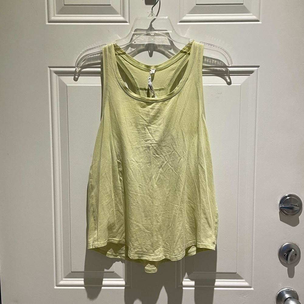 Lululemon Women's Pale Lime Green Racerback Sleeveless Tank Size 4 (XS) Yellow